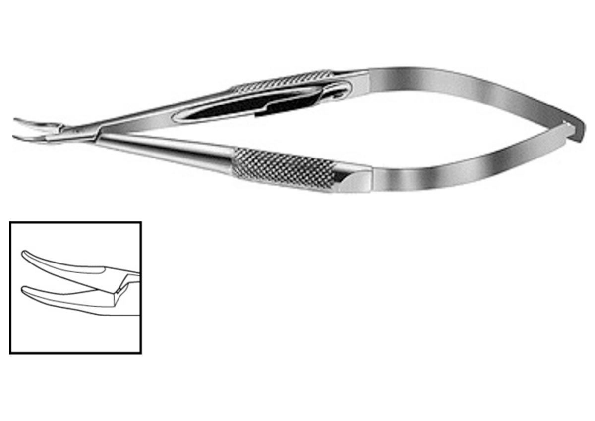 Barraquer Needle Holder - Curved with Lock Z - 374