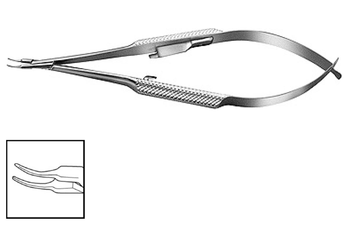 Bechert-Sinskey Needle Holder - Curved with Lock Z