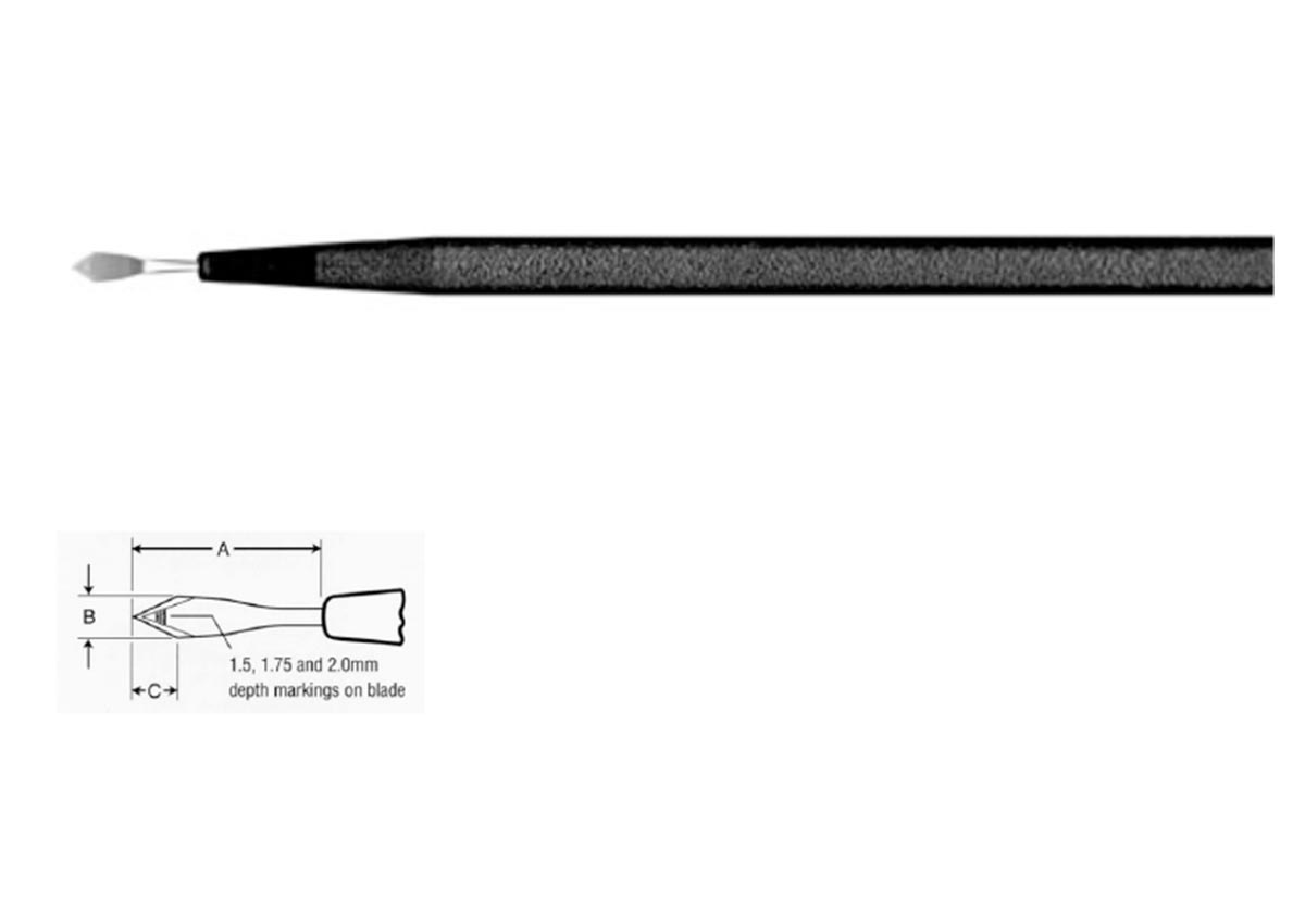 ZABBY?S EDGE Clear Corneal Knife - 1.6mm Z - 7495