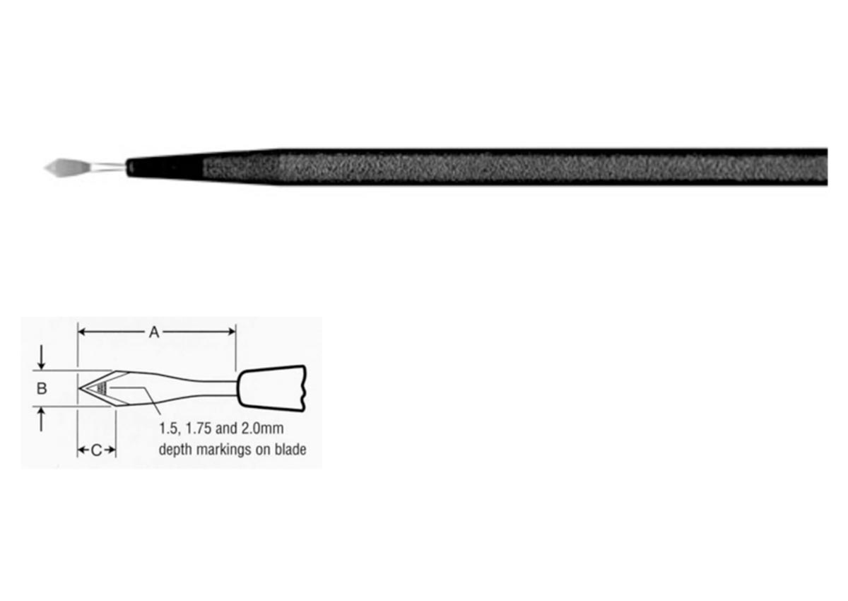ZABBY?S EDGE Clear Corneal Knife - 2.85mm Z - 7428