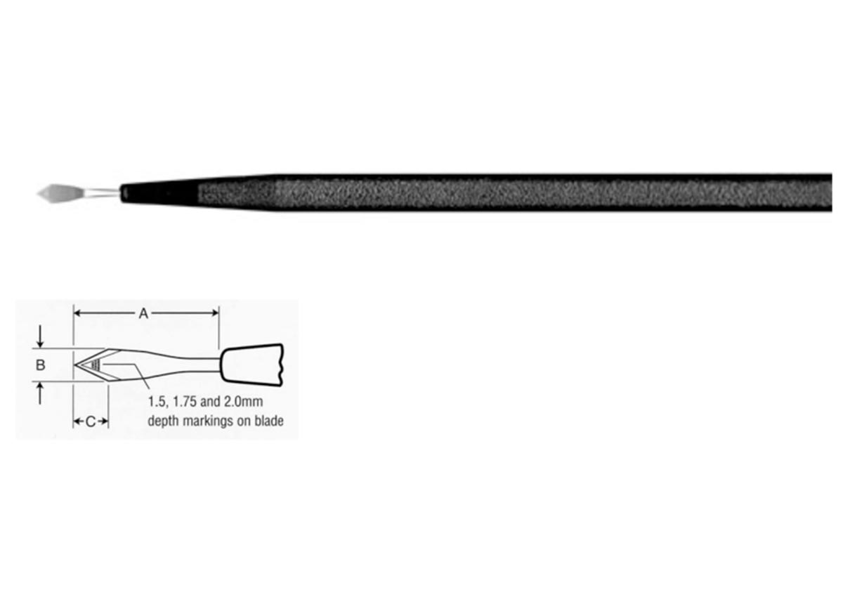 ZABBY?S EDGE Clear Corneal Knife - 2.9mm Z - 7487A