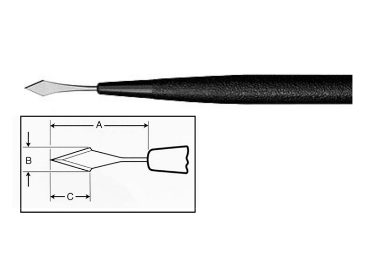 ZABBY?S EDGE Slit Knife - 2.75mm angled bevel up Z