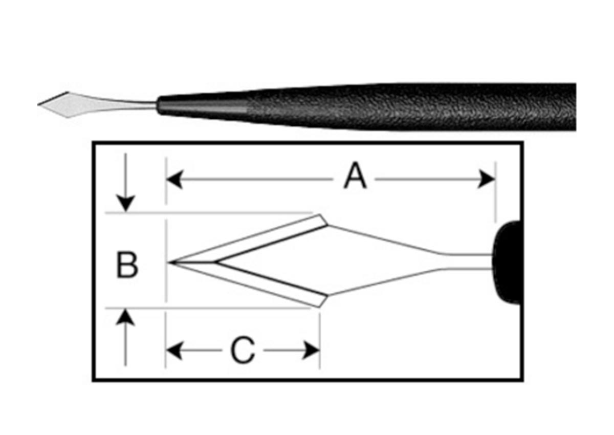 ZABBY?S EDGE Slit Knife Angled 2.85mm 6/Box Z - 74