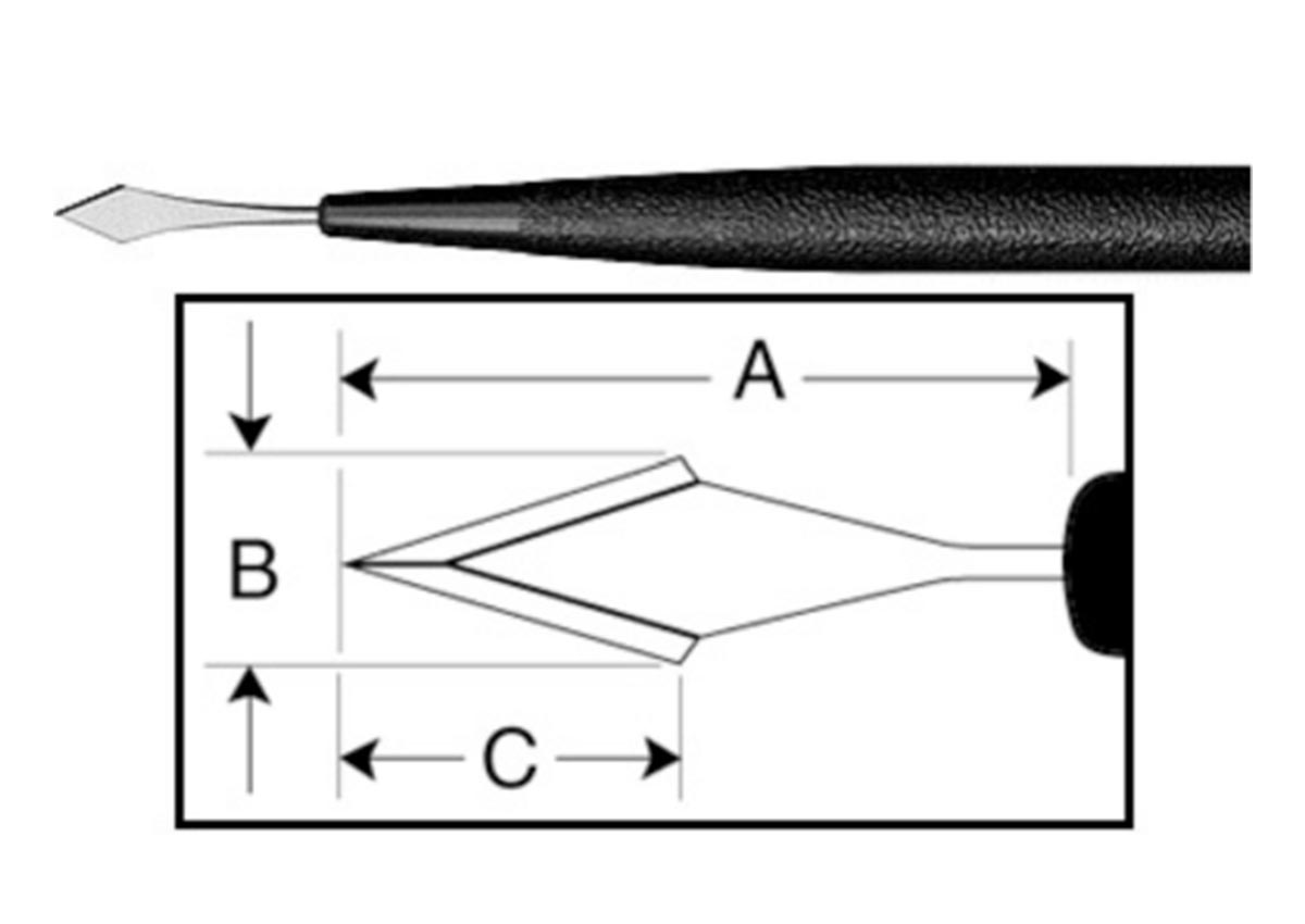 ZABBY?S EDGE Slit Knife - Straight, 3.2mm Z - 7457