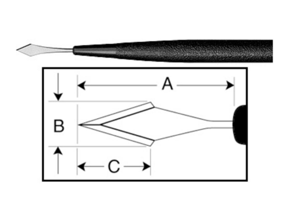 ZABBY?S EDGE Slit Knife Angled 2.65mm 6/Box Z - 74