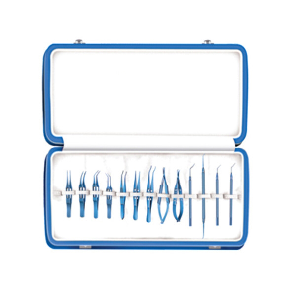 ZABBYS Cataract Set with IOL Implantation Set of 13 TITANIUM INSTRUMENTS