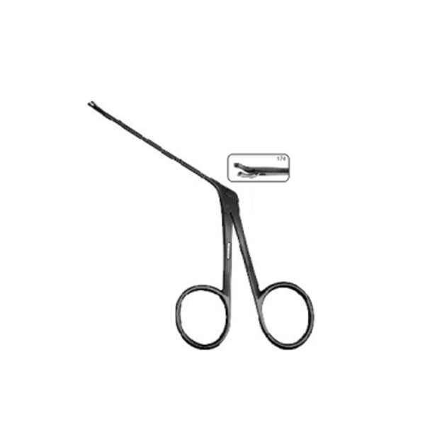 ZABBYS Micro Aural Cup Forceps S S Micro Right Curved