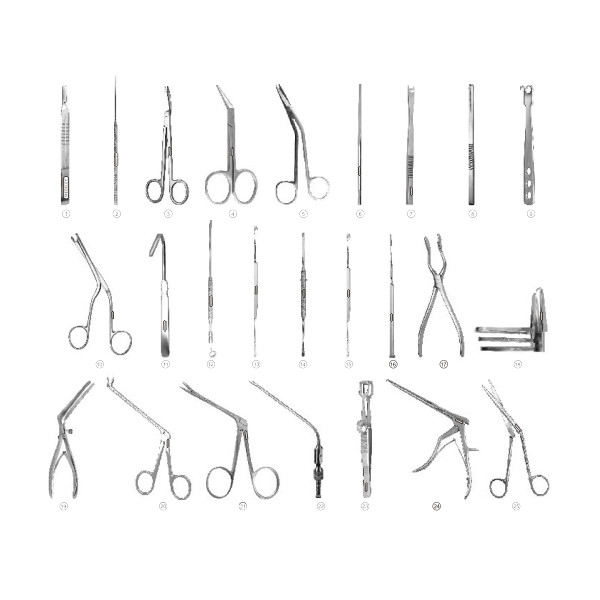 ZABBYS SEPTORHINOPLASTY Set Of 25 Instruments