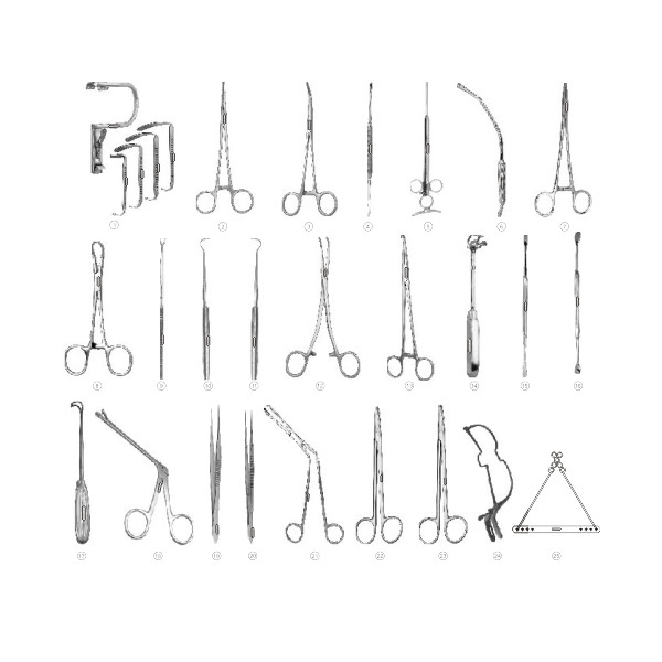 ZABBYS  TONSILLECTOMY And ADENOIDECTOMY Set Of 25 Instruments