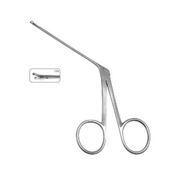 ZABBYS Micro Aural Cup Forceps Micro Right Curved